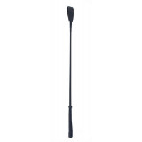 Cravasa Devil Sticks Crop din Piele Naturala, Negru, 72 cm