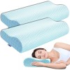 Set 2 Perne Ortopedice din Spuma cu Memorie, Linomag&reg;, Design Ergonomic pentru Suport Cervical, Relaxare si Aliniere a Coloanei, Ideala pentru Durerea