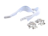 Protectii Maini Moto Enduro Albe Revo, Insertie Aluminiu, Universal, Prindere Ghidon 22mm