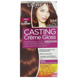 Vopsea de Par Semipermanenta L&#039;OREAL Paris Casting Creme Gloss 554, 180 ml, Fara Amoniac, Chilli Chocolate, Vopsea de Par L&#039;OREAL Paris, Vopsea de Par