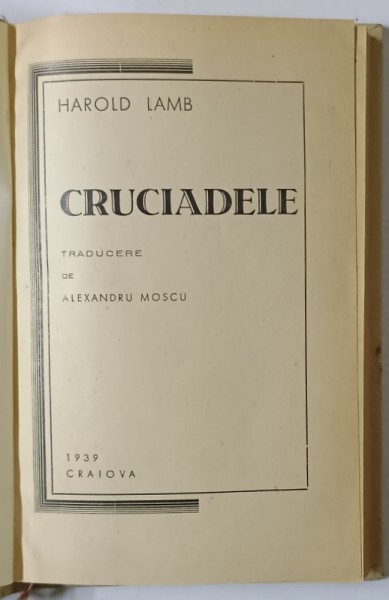 CRUCIADELE de HAROLD LAMB , 1939