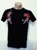 Tricou barbați negru cu imprimeu - S