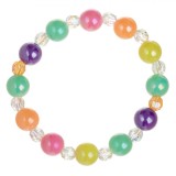 Brățară Elastică, Pink Lollipop, Mărgele Multicolor, Pentru Copii, Oem
