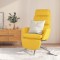 Scaun de relaxare cu taburet, galben muștar, material textil