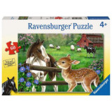 PUZZLE CALUT SI CAPRIOARA, 60 PIESE, Ravensburger