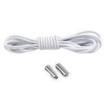 Alb - Sireturi elastice inteligente, functie NO TOUCH, Capsula Metalica, 3MM, MODERATE, SIRETILA