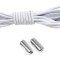 Alb - Sireturi elastice inteligente, functie NO TOUCH, Capsula Metalica, 3MM, MODERATE, SIRETILA