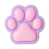 Jucarie antistres squishy, flippy, cu revenire lenta, labuta de pisica pufoasa, 8.5 x 7.5 cm, ambalaj transparent, mov roz