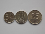 LOT 3 MONEDE TURCIA -5,10,25 YENI KURUS-2005-2006, Europa