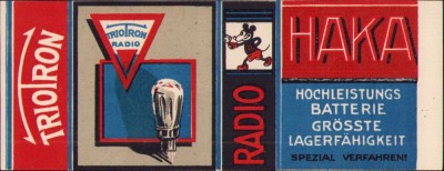 HST A396 Reclamă Triotron Radio HAKA interbelică foto