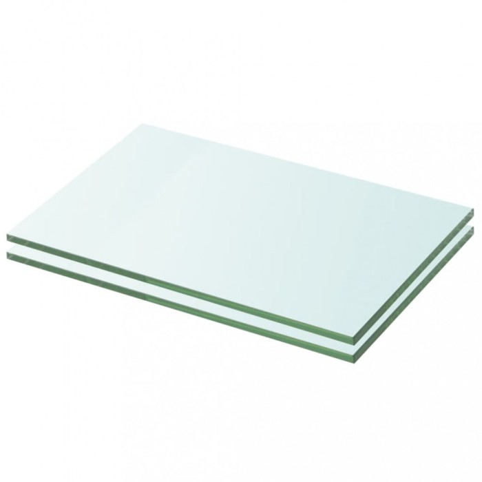 Gossi rafturi, 2 buc., 20 x 25 cm, panouri sticla transparenta