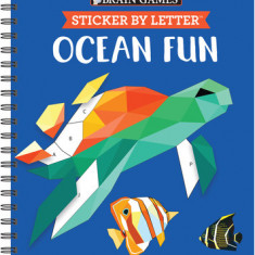 Brain Games - Sticker by Letter: Ocean Fun (Sticker Puzzles - Kids Activity Book) [With Sticker(s)]