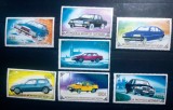 Mongolia 1989 mașini, autoturisme moderne serie 7v nestampilata