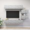 Gossi set de dulapuri tv, 6 piese, gri beton, lemn prelucrat