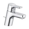 Baterie Lavoar Ferro Geo Crom Monocomanda, Alama, Inalta Presiune, Racord Flexibil 3/8, Ventil Scurgere cu Tija