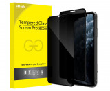 Cumpara ieftin Set 2 folii protectie sticla securizata JETech Anti-Spy pentru iPhone 11 Pro X XS de 5.8 inch (14.7 cm) - RESIGILAT