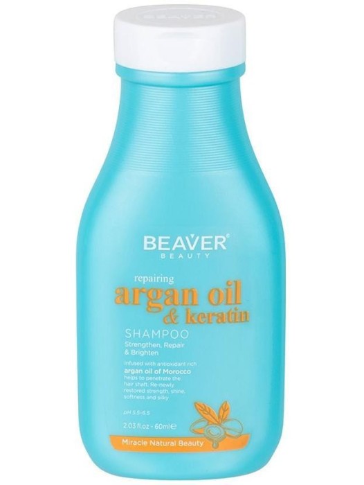 Sampon reparator cu argan si keratina Beaver 60 ml