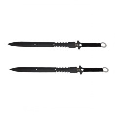 Set doua sabii de vanatoare IdeallStore&amp;reg;, Last Ronin, maner textil, 68.5 cm, negru foto