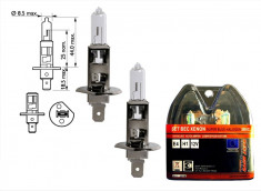 Set becuri auto Xenon H1 12V, 55W - motorVIP - 25117 foto