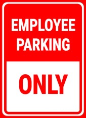 Employee parking only sign foto