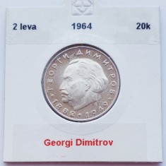340 Bulgaria 2 Leva 1964 Georgi Dimitrov km 69 argint