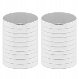 Magneti mici pentru tabla magnetica flipchart, 20 bucati, 8mm, argintiu Household NewTrend