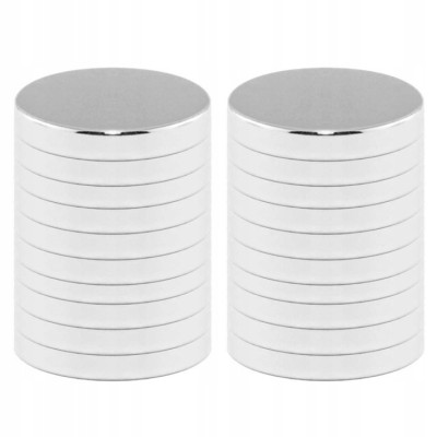 Magneti mici pentru tabla magnetica flipchart, 20 bucati, 8mm, argintiu Household NewTrend foto