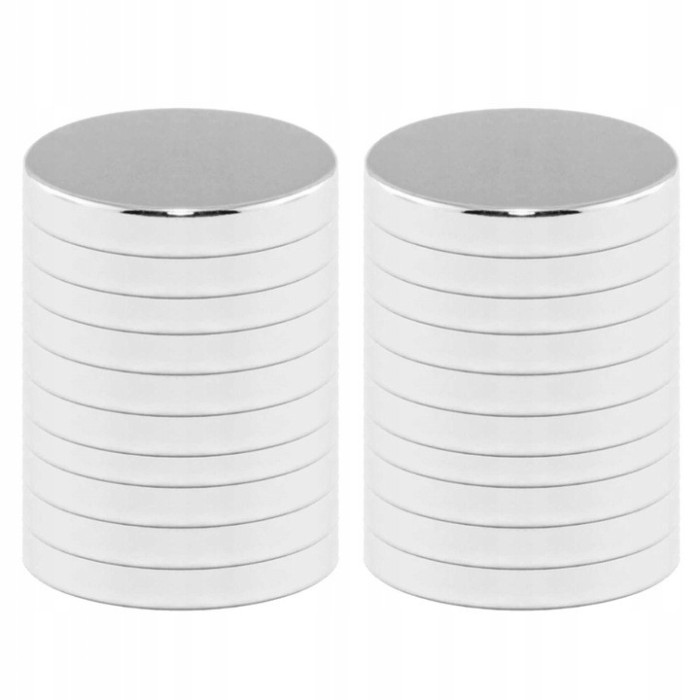 Magneti mici pentru tabla magnetica flipchart, 20 bucati, 8mm, argintiu Household NewTrend