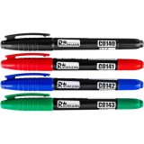 Marker permanent subtire, 2 capete, 4 culori, (set 36 buc), RICHMANN GartenVIP DiyLine