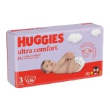 Scutece Ultra Comfort Jumbo Marimea 3 pentru 4 - 9kg, 56 bucati, Huggies