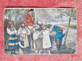 Carte postala, ucrainieni in livada, 1925