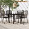 Gossi set de servit masa pentru gradina, 7 piese, negru