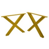 Set 2 Picioare Masa Metal, Forma X, Gold, PM19G