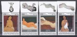 Centrafricana 2020 - Centenarul morții lui Amedeo Modigliani, Serie cu Tabs, MNH