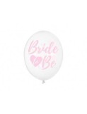Set 10 Baloane Latex Transparente BRIDE TO BE Roz
