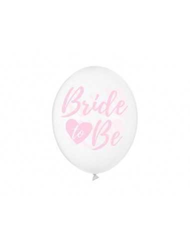 Set 10 Baloane Latex Transparente BRIDE TO BE Roz