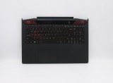 Carcasa superioara cu tastatura palmrest Laptop, Lenovo, Y700-15ISK Type 80NV, 80NW, 5CB0K97423, AP0ZF000300, iluminata, layout US