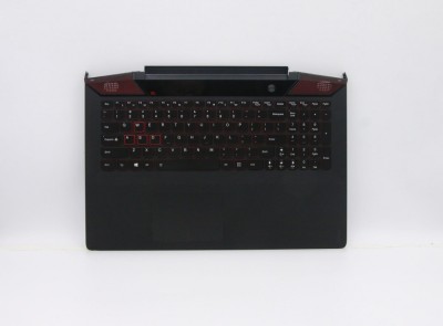 Carcasa superioara cu tastatura palmrest Laptop, Lenovo, Y700-15ISK Type 80NV, 80NW, 5CB0K97423, AP0ZF000300, iluminata, layout US foto