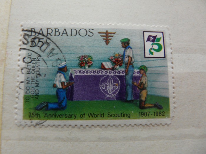 BARBADOS - 1982 CERCETAS , TIMBRU STAMPILATE