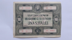 Romania , 100 lei Obligatiuni R.P.R foto