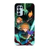 Husa compatibila cu Oppo A54 5G, Viceversa, model Link The Legend of Zelda, Silicon, TPU, Transparent, Carcasa