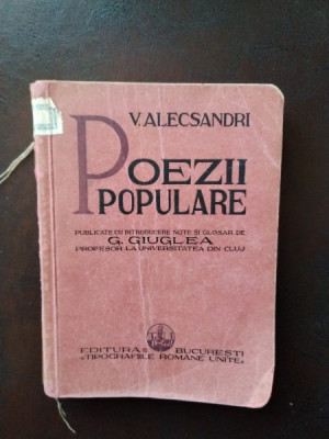 V. Alecsandri - Poezii Populare foto