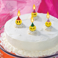 Lumanari tort, model Smiley, 4 buc./set foto