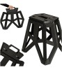 Scaun pliabil de camping din plastic, negru, 33 x 42 x 40 cm
