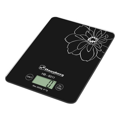 Cantar de bucatarie Hausberg, 5 kg, LCD, Negru foto