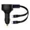 Incarcator Auto Fast Charging, 33W + Cablu 2x Type-C, 75cm - Baseus Enjoyment (C00035500111-00) - Black