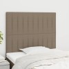 VidaXL Tăblii de pat, 2 buc, gri taupe, 100x5x78/88 cm, textil 3116564