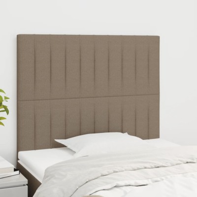 vidaXL Tăblii de pat, 2 buc, gri taupe, 100x5x78/88 cm, textil 3116564 foto