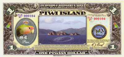 Bancnota Piwi Island 1 Dolar 2014 - UNC ( polimer, fantezie ) foto