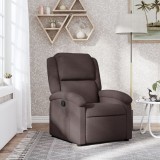 vidaXL Fotoliu rabatabil, maro &icirc;nchis, material textil 371756